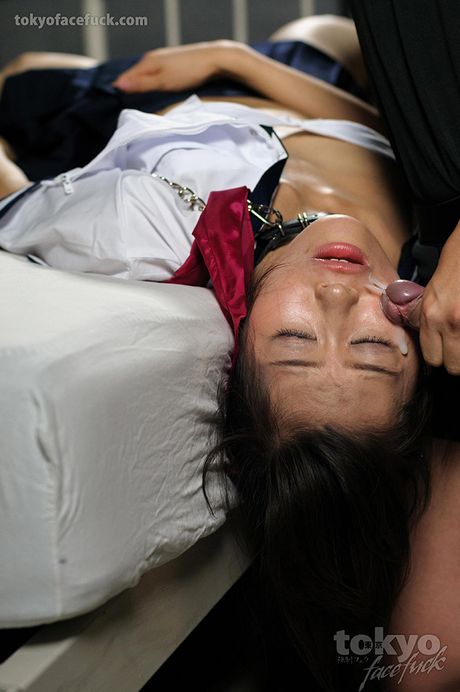 Schoolgirl Reika Yamada is caged and released by her captor only when he feels like fucking her face