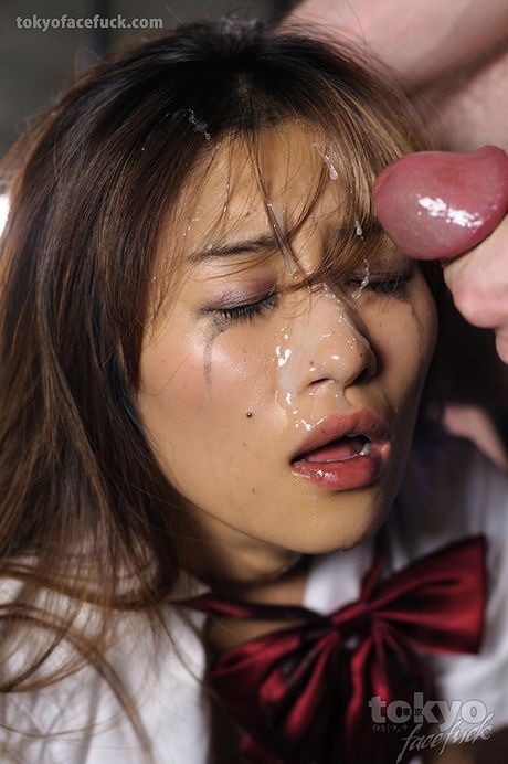 Schoolgirl Akina Miura is tied up and gets the shit fucked out of her face