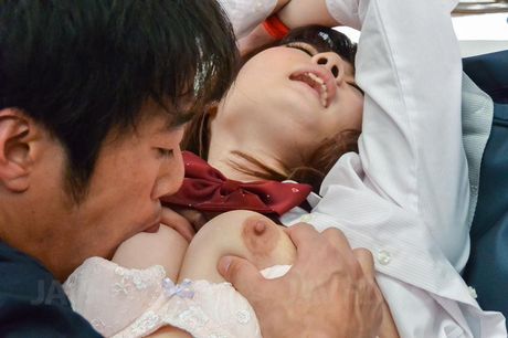 Maya Kawamura Asian has cans sucked and rides dick with dark slit