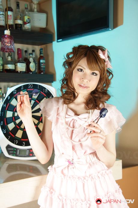 Sweet looking Japanese gal Shiori Amano posing in an elegant outfit