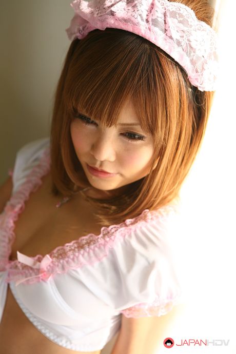 Wonderful lady Hitomi Yoshino posing in her fantastic maid outfit